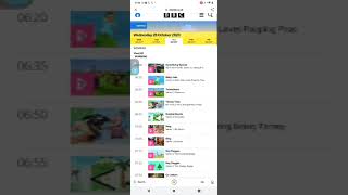 CBeebies Schedule October 28 2020