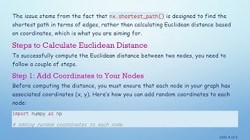 How to Calculate Euclidean Distance Between Nodes in a NetworkX Graph
