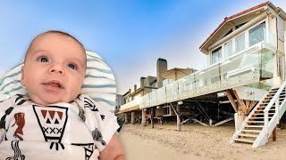 We stayed in a GIANT beach house overnight! * Baby’s first Airbnb adventure! by Chris & Emily 132,106 views 2 years ago 11 minutes, 3 seconds