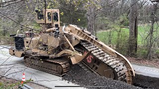 Tesmec Trencher and CAT Loader Working by Engine201 1,540 views 1 month ago 10 minutes, 37 seconds