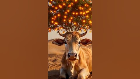 The cow saved the orange plant from drying up by watering it 😭 #ai  #tree  #save  #watering