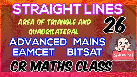 STRAIGHT LINES part26//Shortcut method /Advanced, Mains//Eamcet,Bitsat//INTER, CBSE //CR MATHS CLASS