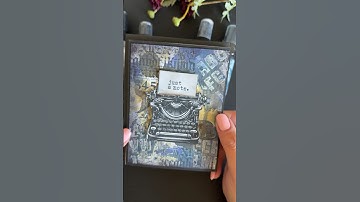 A grunge card made using #distressoxide and #distressspritz  love it!#mixedmedia #stamping #timholtz