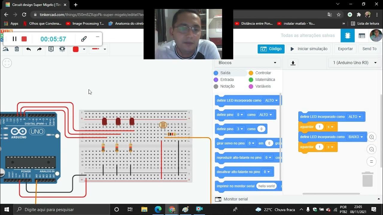Tinkercad- Sensor LDR em Blocos - YouTube