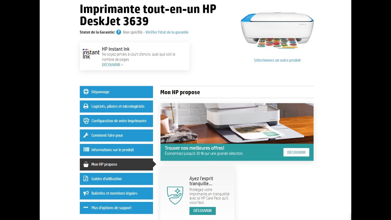 HP Deskjet 3630 Imprimante Multifonction All-in-One - Compatible Instant  Ink - RIF INFORMATIQUE Dépannage informatique Villeurbanne - Lyon