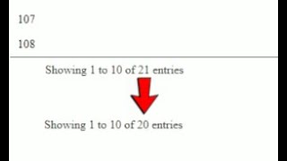 Data Table & Jquery | Overwrite OR Change The Total Count Of Result | Showing 1 To 10 of 20 Entries