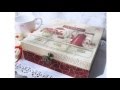 Crackle paint tutorial Decoupage box napkins with zero wrinkles