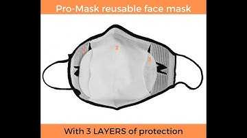 Pro Mask reusuable fabric face mask - Inserting an Adult  filter