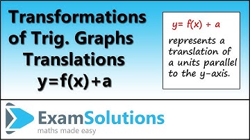 Trigonometry | Transformations of Trig Graphs - Translation parallel to the y-axis | ExamSolutions