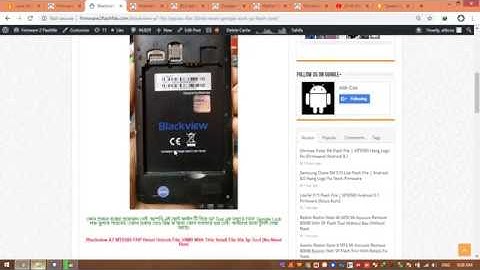 Blackview A7 FRP Unlock Solution With SP Flash Tool With 30MB File Easy Work Solution