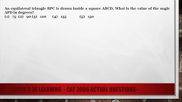 CAT 2006 Equilateral triangle inside square