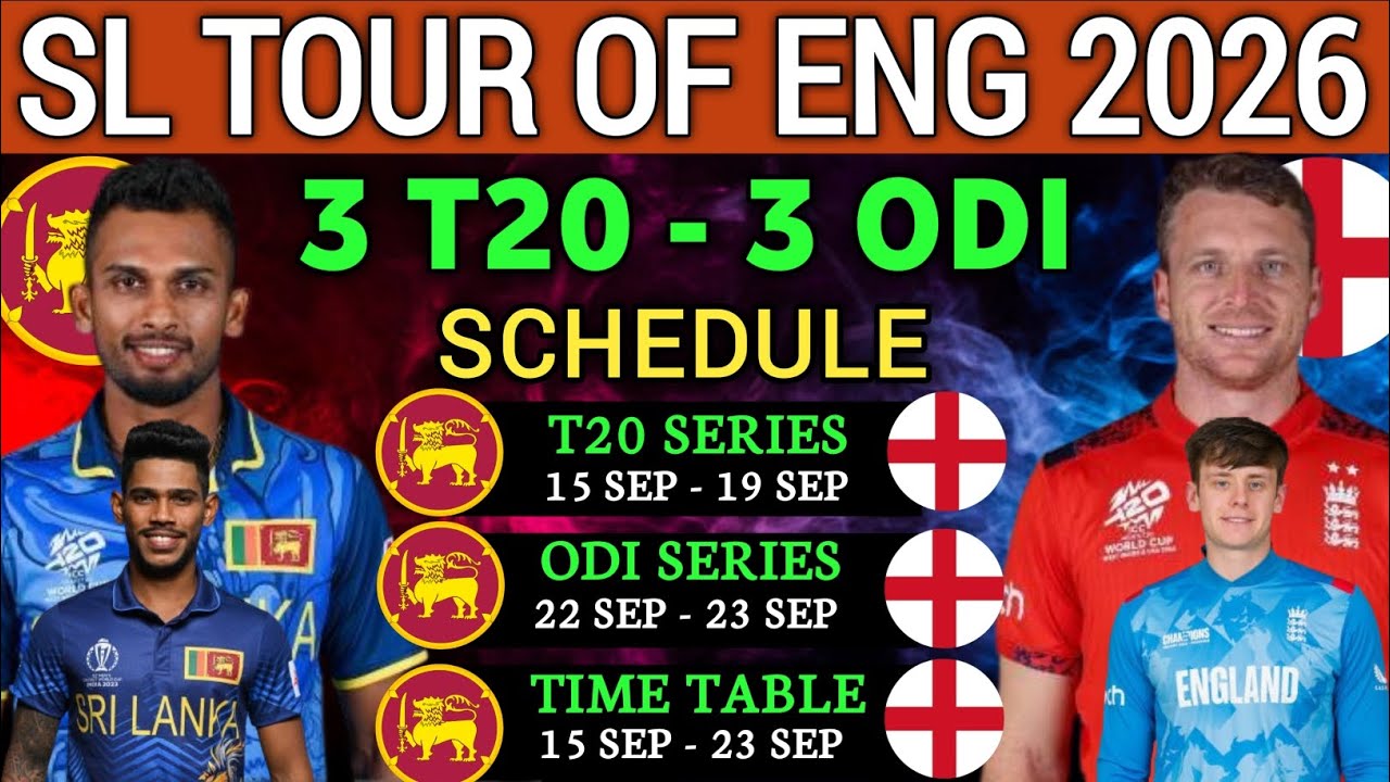 Sri Lanka vs England 2026 | SL vs ENG Schedule 2026 | England Tour of Sri Lanka | SL vs ENG 2026