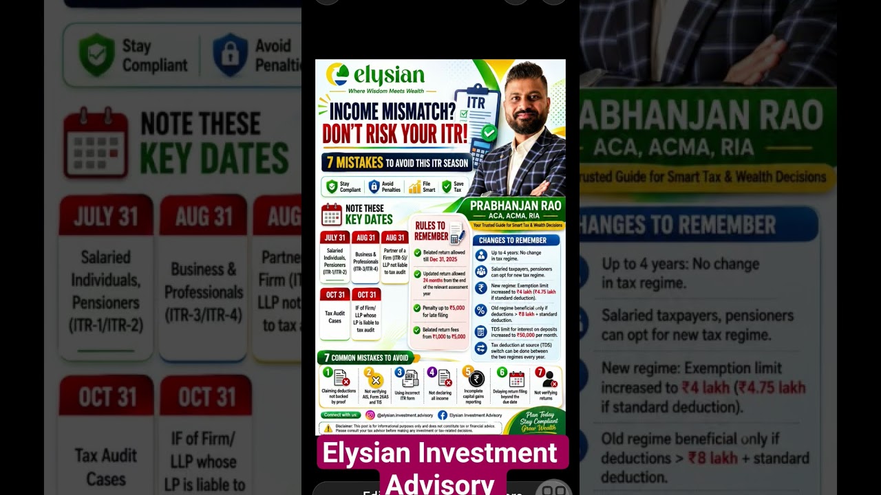 Don't File Your ITR Before Checking These 7 Things!# ITR #itr #incometaxes#incometax #easytax#viral