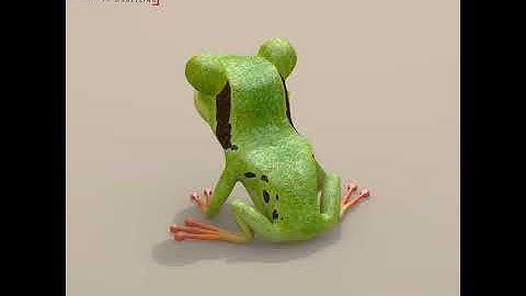 3D Model of Frog Cartoon Character Review