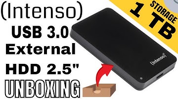 Intenso 1TB  USB 3.0 External HDD 2.5"  Unboxing