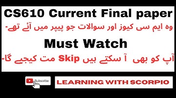 CS610 Current Paper 2023| CS610 Solved final term current paper |cs610 Solved current paper 2023