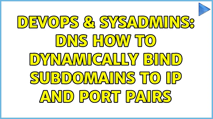 DevOps & SysAdmins: DNS how to dynamically bind subdomains to ip and port pairs