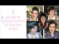 Five NO HEAT vintage hairstyles for long hair & hats