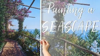 Painting a Seascape Time-Lapse. Acrylic Painting