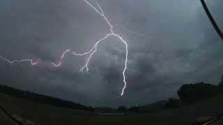 Upward Lightning, Stratiform Lightning, Close CG -- Slow Motion Lightning 5/9/24