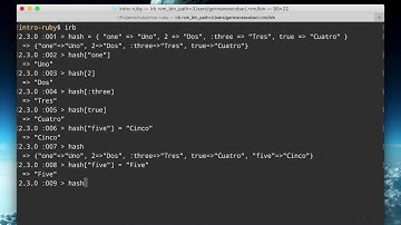 Curso básico de Ruby - 6. Hashes