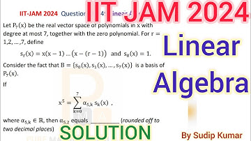 IIT JAM 2024 Mathematics Linear Algebra Solution | IIT JAM 2024 Linear Algebra | Section C Solution