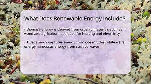What Does Renewable Energy Include? - Ecosystem Essentials