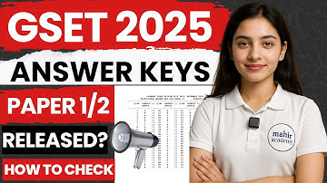 gset answer key 2025 | gujarat state eligibility test answer key | gset answer key download