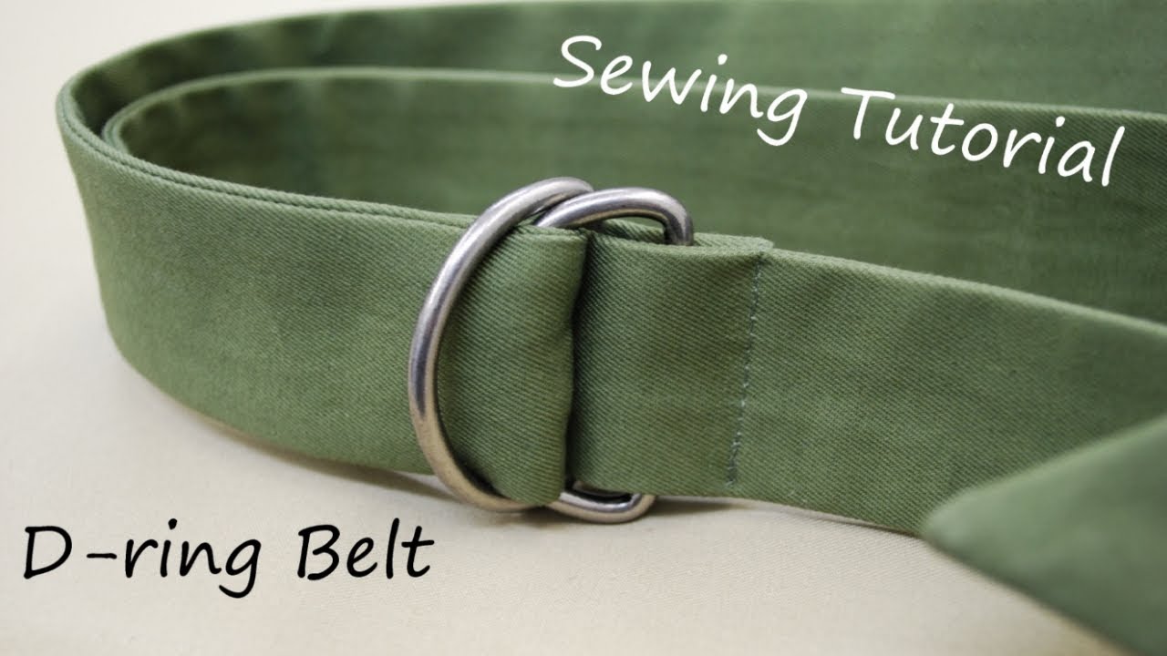 roem Sta in plaats daarvan op klein How to sew a D-ring belt - YouTube