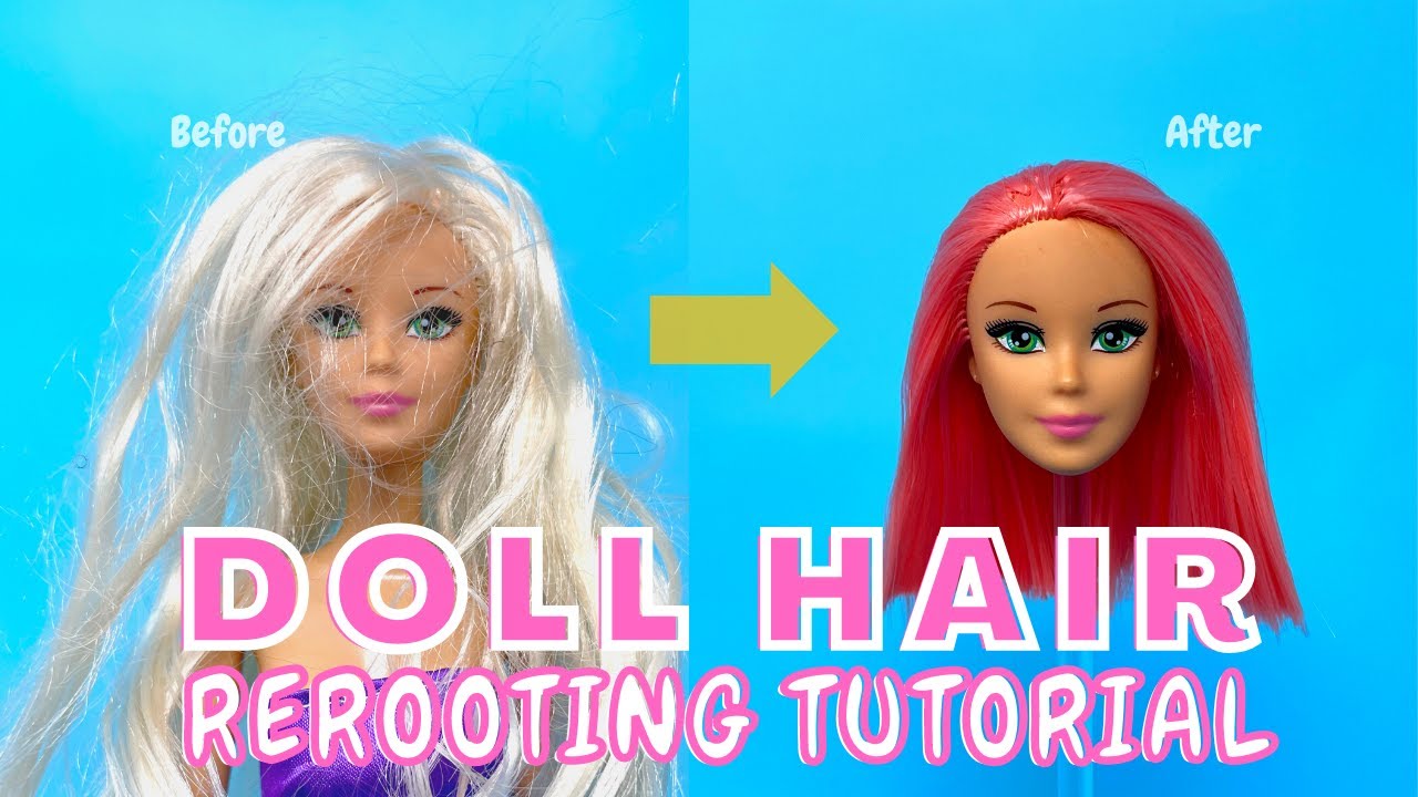 Second Time Rerooting a Doll + DIY Rerooting Tool 