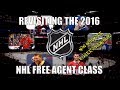 Revisiting the 2016 NHL Free Agent Class