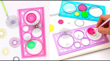 Spirograph Geometric Ruler Stencil Design Ruler Set