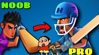 CHOP and SHINCHAN Became PRO CRICKET PLAYERS !|Noob Vs Pro Vs God In Hitwicket Superstars Cricket