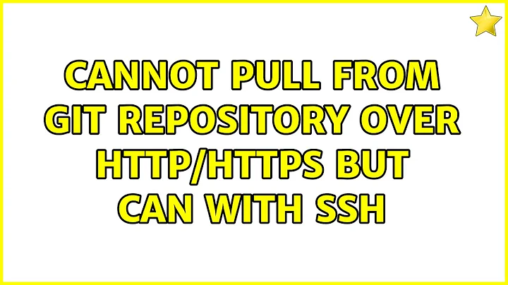 Cannot pull from Git repository over HTTP/HTTPS but can with SSH (3 Solutions!!)