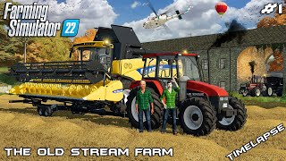 FARM TOUR & harvesting CORN,SORGHUM & WHEAT | The Old Stream Farm | Farming Simulator 22 | Episode 1