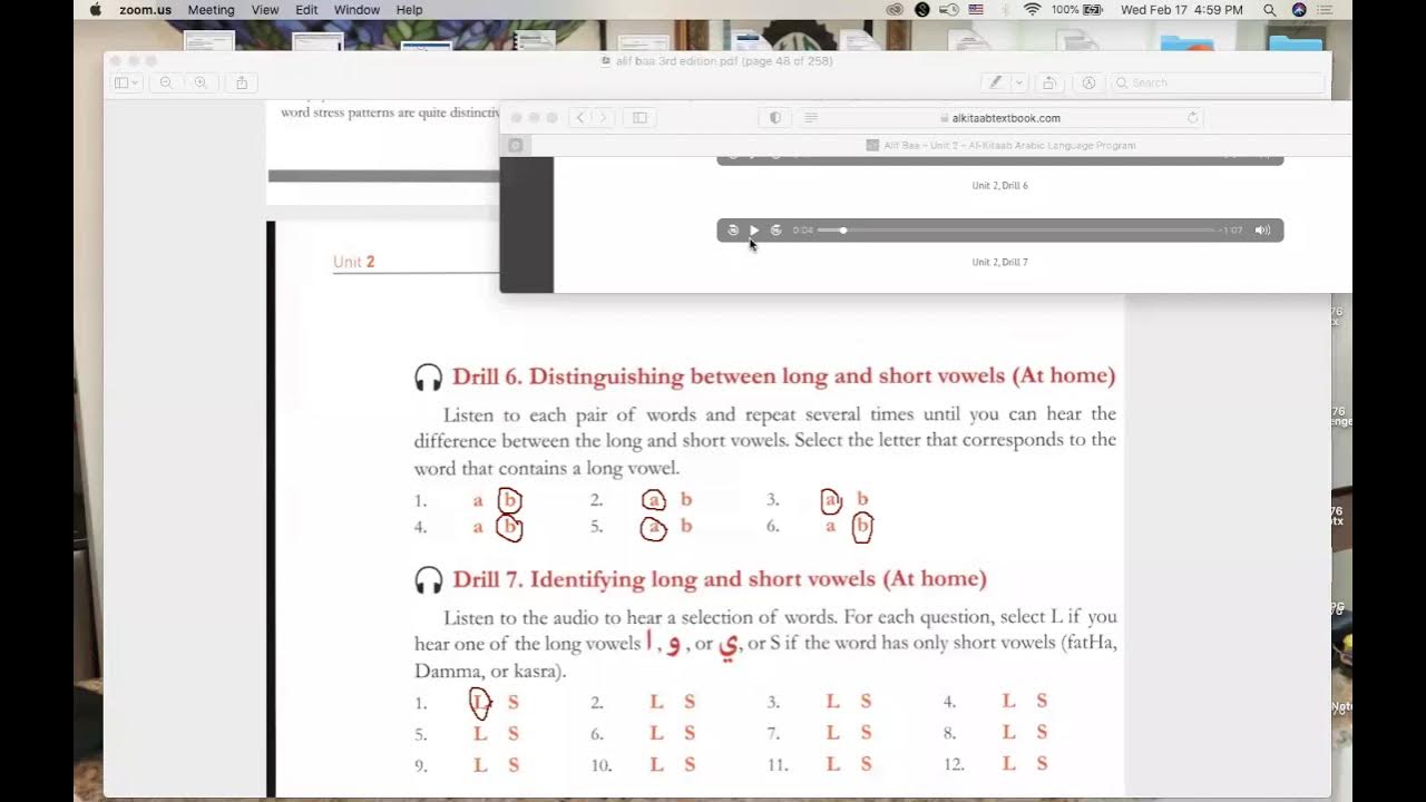 Alif Baa Unit 2 Drill 6 and 7 page 35 - YouTube
