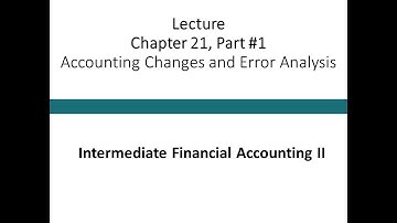 Lecture - Accounting Changes and Error Analysis Part 1 (Intermediate Financial Accounting II)