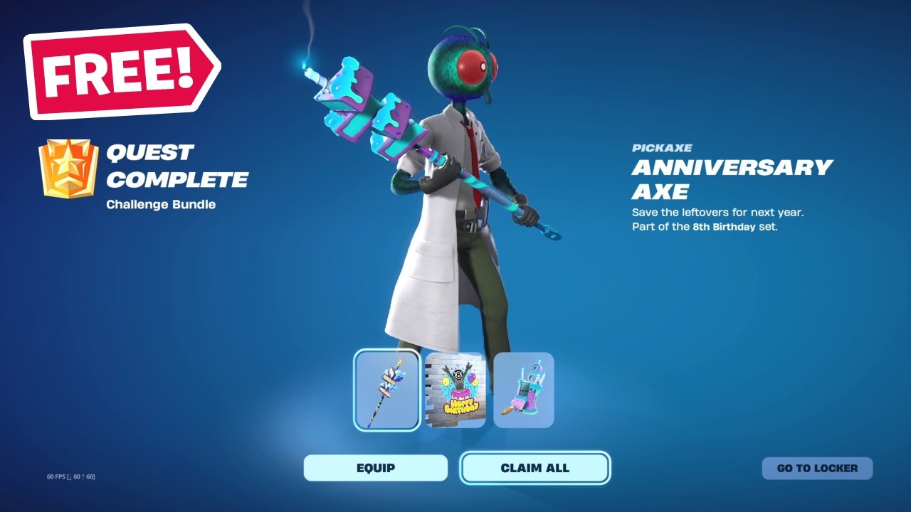 How to get All FREE 8th Birthday Rewards in Fortnite
