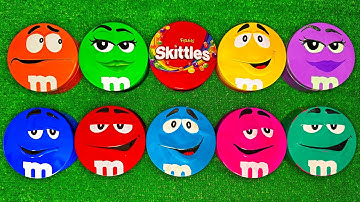 Satisfying Video | Beautiful Unpacking Glossy Tins with Vibrant Skittles and Yummy M&M
