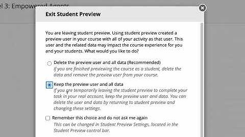 Student Preview of Your Blackboard Course