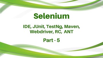 Selenium Tutorial - Selenium IDE Tutorial Junit Testng Selenium Webdriver RC Maven ANT - Part 5