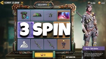 TRYING 3 SPIN ON *NEW* ELEMENT 115 DRAW | LEGENDARY KOSHKA WUNDERGEWEHR & MEXIS DARK AETHER | CODM