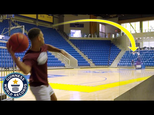 Longest Ever Basketball Shot! - Guinness World Records class=