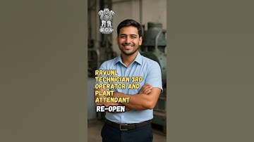 RRVUNL Technician III, Operator & Plant Attendant Recruitment 2025#opportunity #govtjobs