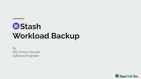 Stash Workload Backup Demo