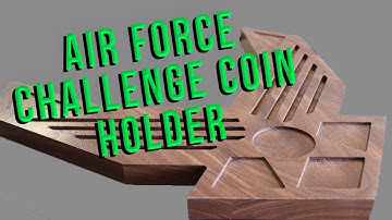 USA Air Force Coin Challenge Holder Made From Solid Walnut