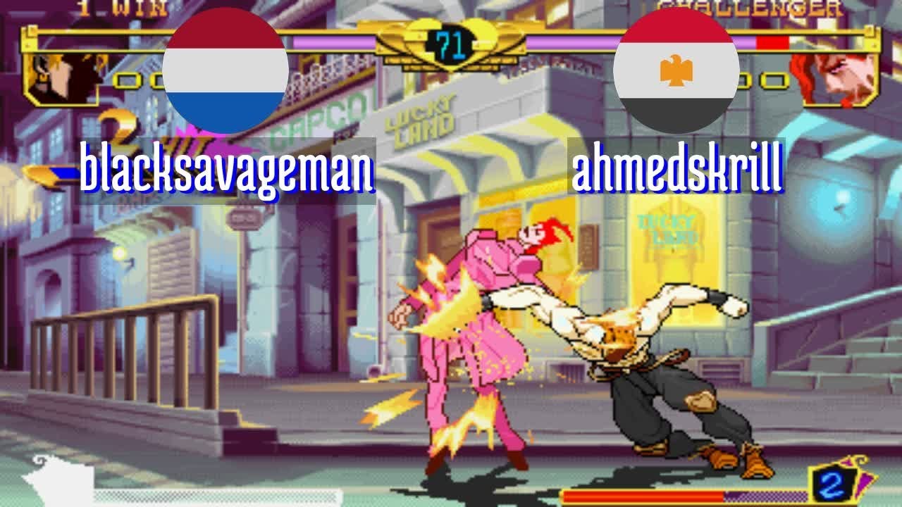 @jojobanr1: blacksavageman (NL) vs ahmedskrill (EG) [JoJo HFTF jojoban Fightcade] Oct 4