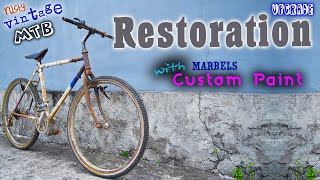 Восстановление винтажного горного велосипеда с помощью специальной краски Marbels