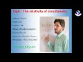 Lecture 05 // The relativity of simultaneity