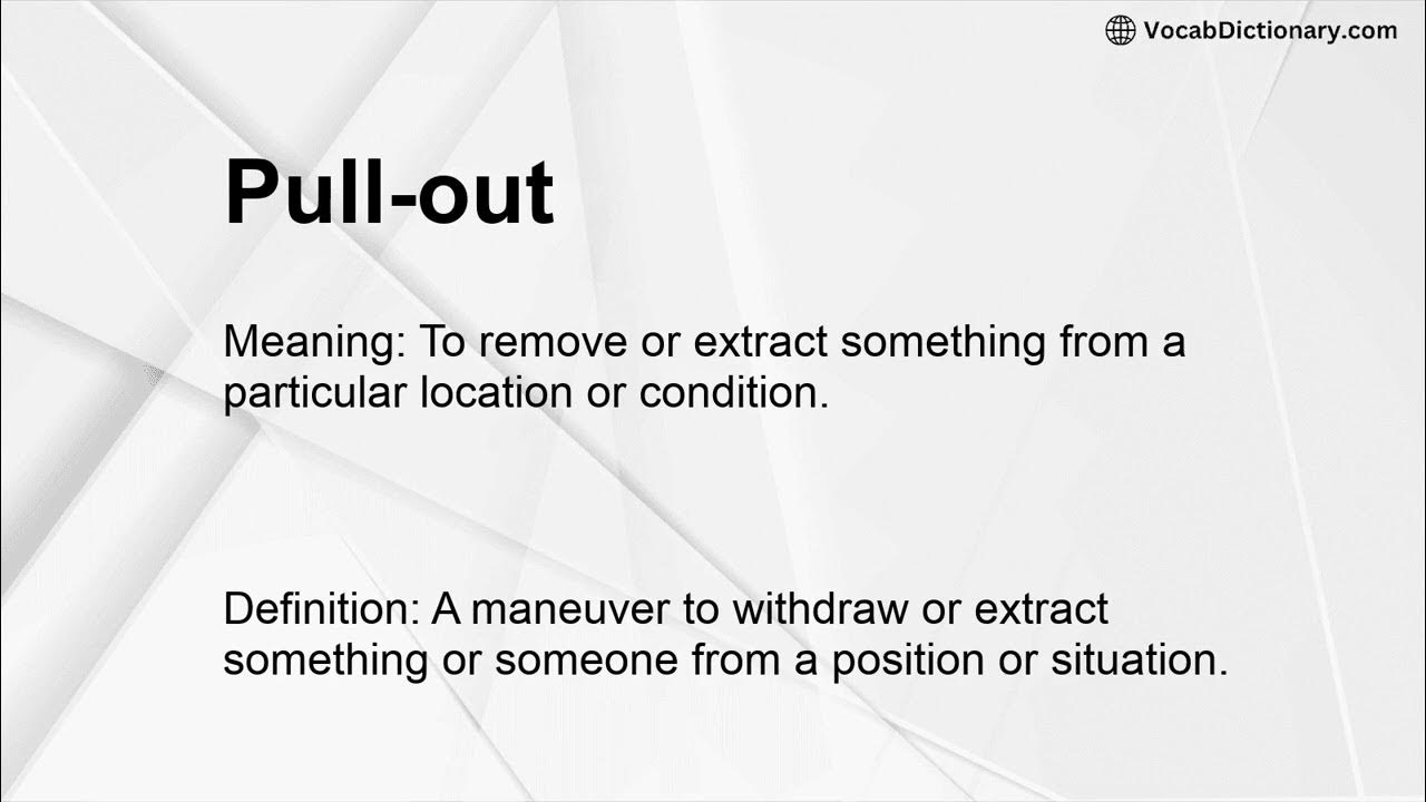 Did U Pull Out Meaning Did U Pull Out Meaning